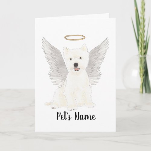 West Highland Terrier Sympathy Memorial Card