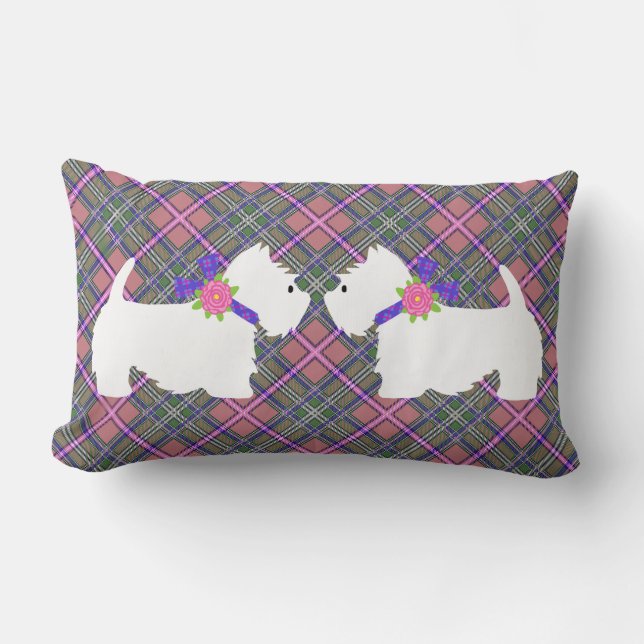 West Highland Terrier Throw Pillow (Front)