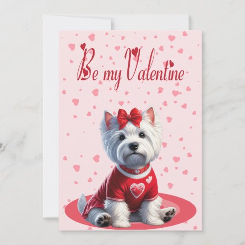 West Highland Terrier Valentines card