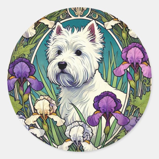 West Highland Terrier Westie                       Classic Round Sticker (Front)