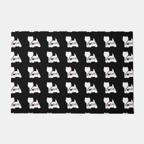 West Highland Terrier Westie Love Doormat