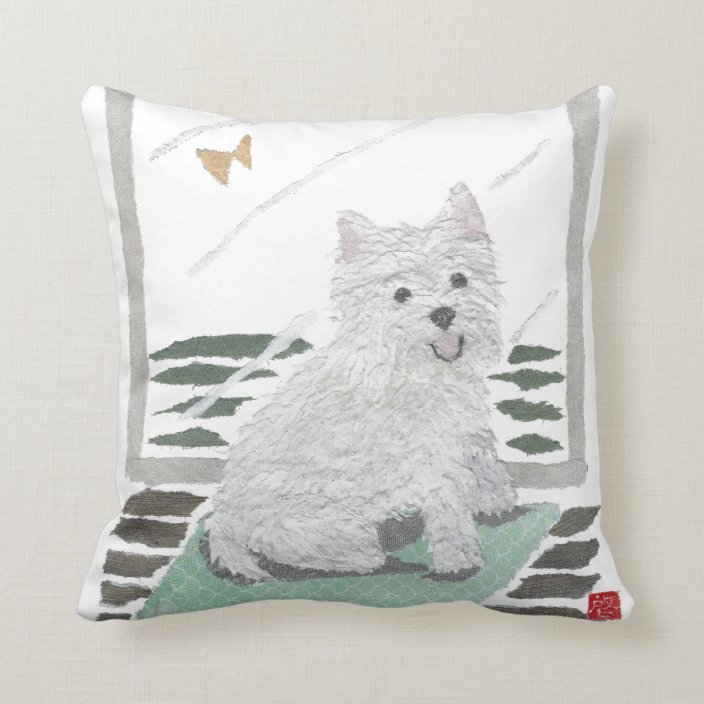 west highland terrier pillow
