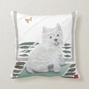 west highland terrier pillow