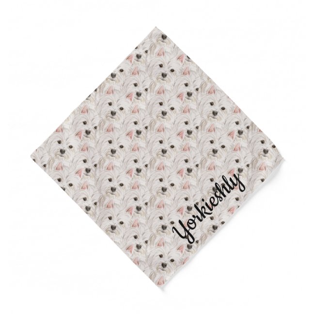 West Highland Terrier White Patterned Bandana