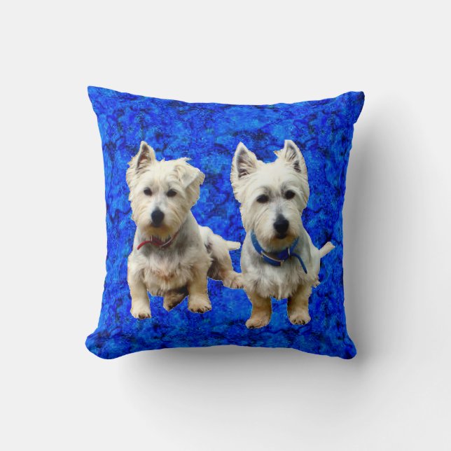 West Highland Terriers Throw Pillow. Throw Pillow (Front)