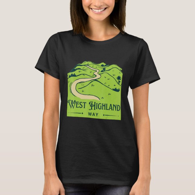 West Highland Way Scotland South West Coast Path T-Shirt (Front)