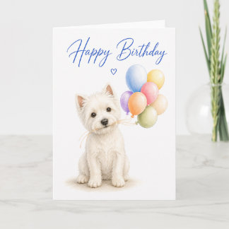 West Highland White Birthday Card
