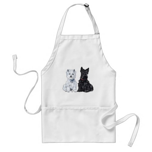 West Highland White  Scottish Terriers Adult Apron
