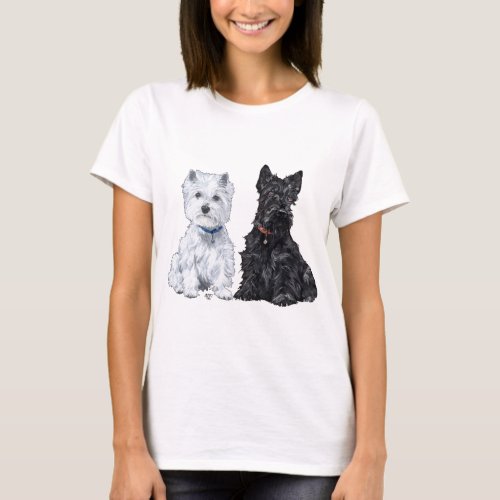 West Highland White  Scottish Terriers T_Shirt