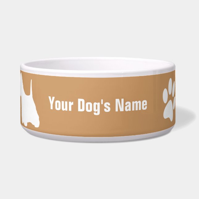 West Highland White Terrier ウェスト・ハイランド・ホワイトテリア Bowl (Front)