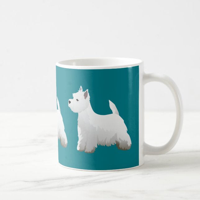 West Highland White Terrier Basic Breed Design Coffee Mug (Right)