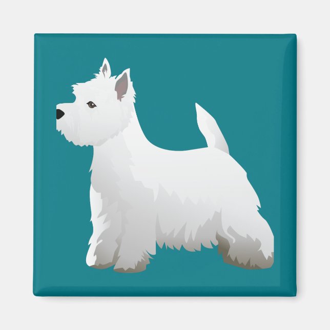 West Highland White Terrier Basic Breed Design Magnet (Front)