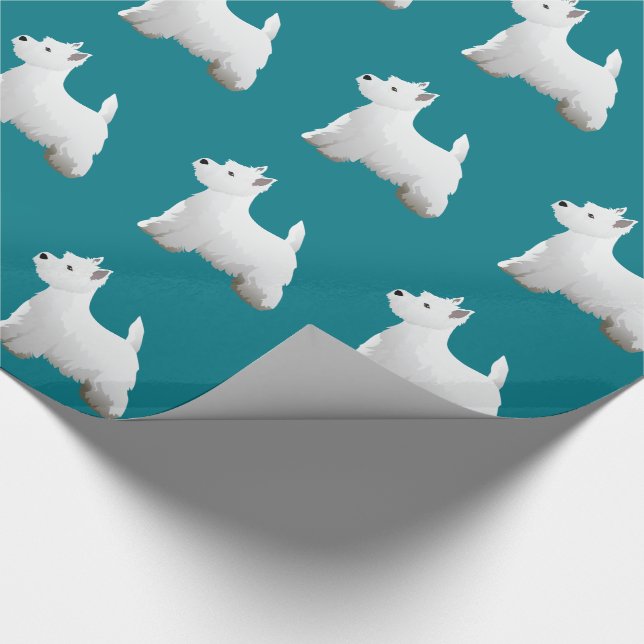West Highland White Terrier Basic Breed Design Wrapping Paper (Corner)