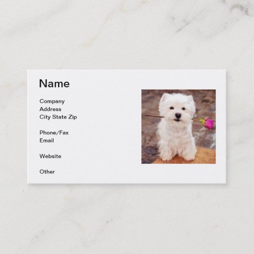 Customizable West Highland White Terrier Business Card
