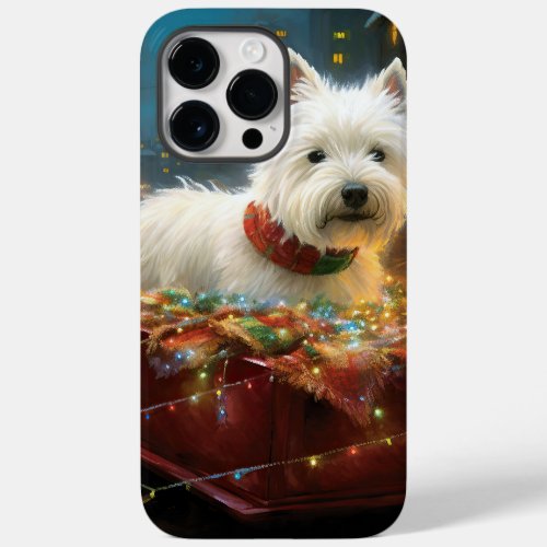 West Highland White Terrier Christmas Festive  Case_Mate iPhone 14 Pro Max Case