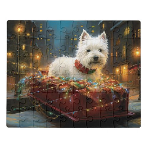 West Highland White Terrier Christmas Festive  Jigsaw Puzzle