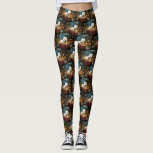 West Highland White Terrier Christmas Festive Leggings