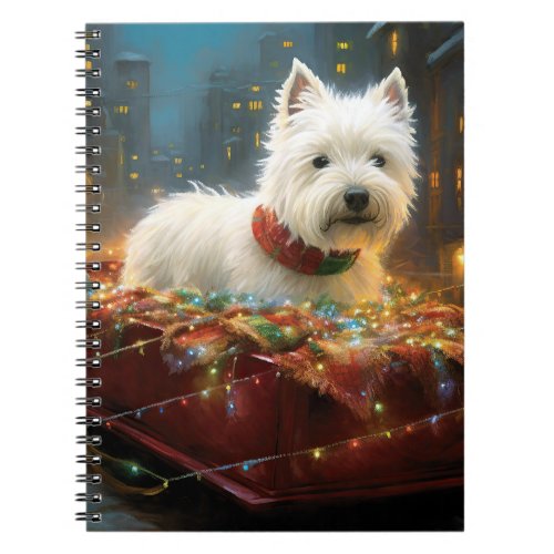 West Highland White Terrier Christmas Festive  Notebook