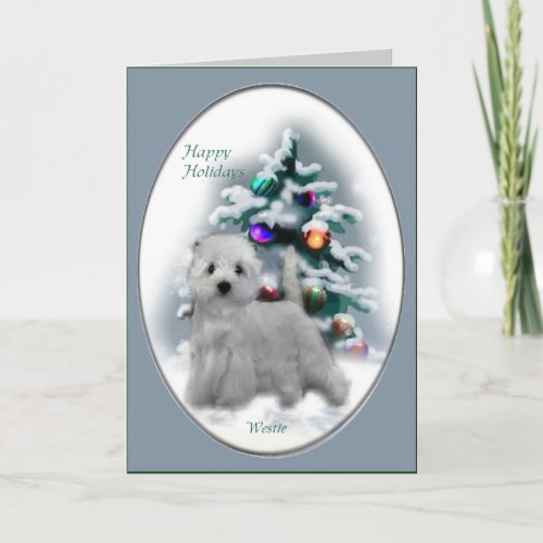 West Highland White Terrier Christmas Gifts Holiday Card