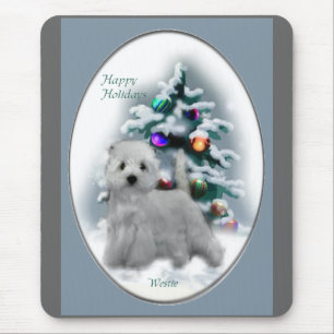 West Highland White Terrier Christmas Gifts Mouse Pad