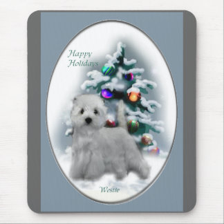 West Highland White Terrier Christmas Gifts Mouse Pad