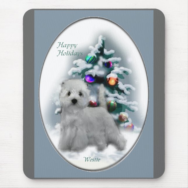 West Highland White Terrier Christmas Gifts Mouse Pad (Front)