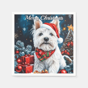 West Highland White Terrier Christmas Napkins
