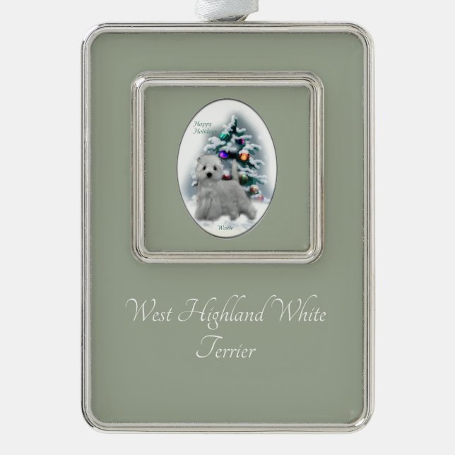 West Highland White Terrier Christmas Ornament (Front)