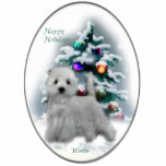 West Highland White Terrier Christmas Ornament<br><div class="desc">Lovely holiday art with an adorable west highland white terrier posing proudly in front of a decorated woodland tree. Christmas gifts for westie lovers on a variety of xmas merchandise</div>