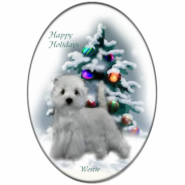 West Highland White Terrier Christmas Ornament (Front)
