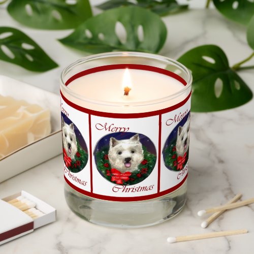West Highland White Terrier Christmas Scented Candle