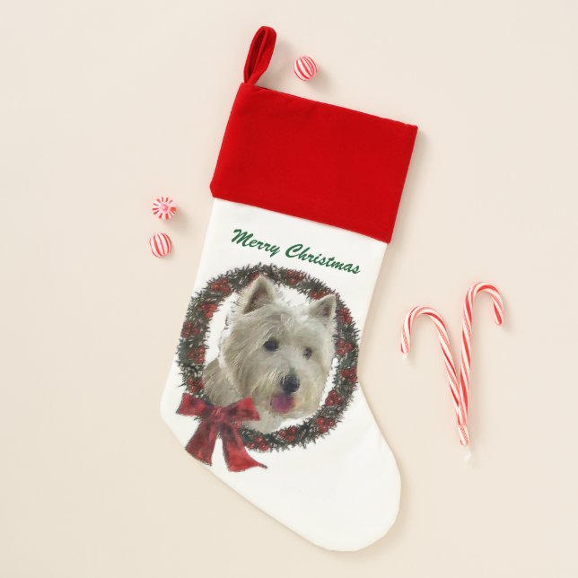 West Highland White Terrier Christmas Stocking (Front)