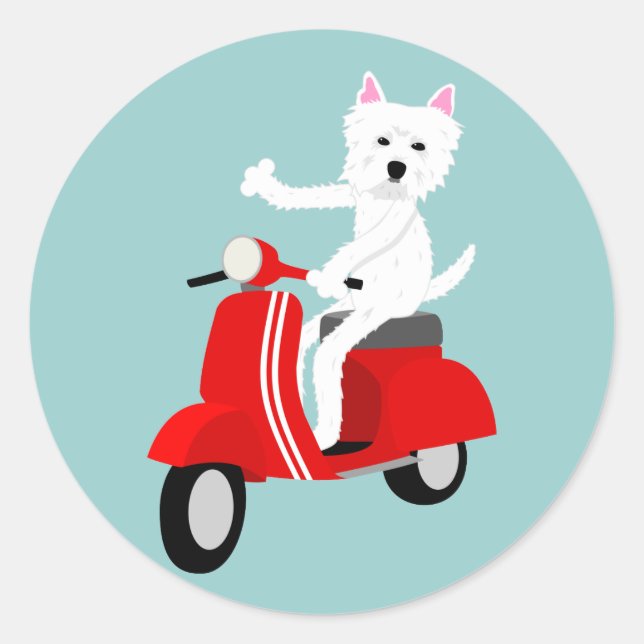 West Highland White Terrier Classic Round Sticker (Front)