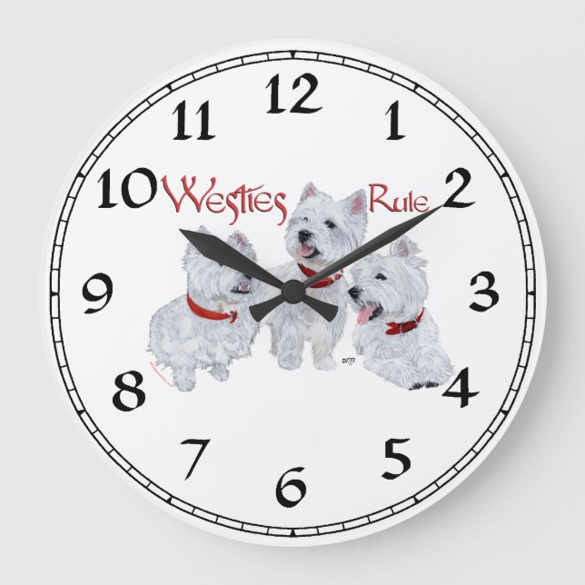 West Highland White Terrier Clock (Front)
