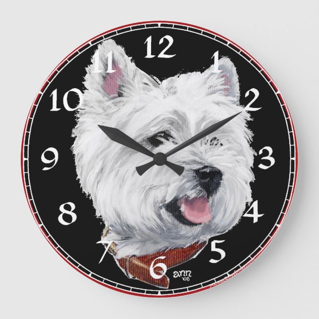 West Highland White Terrier Clock (Front)