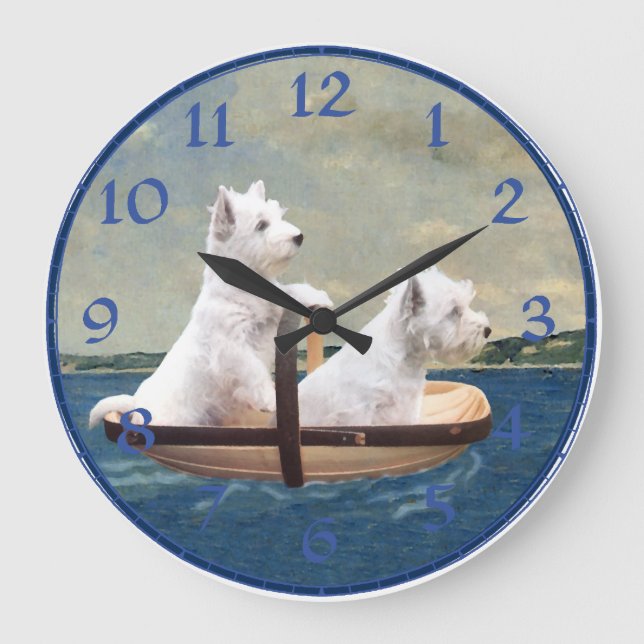 West Highland White Terrier Clock (Front)