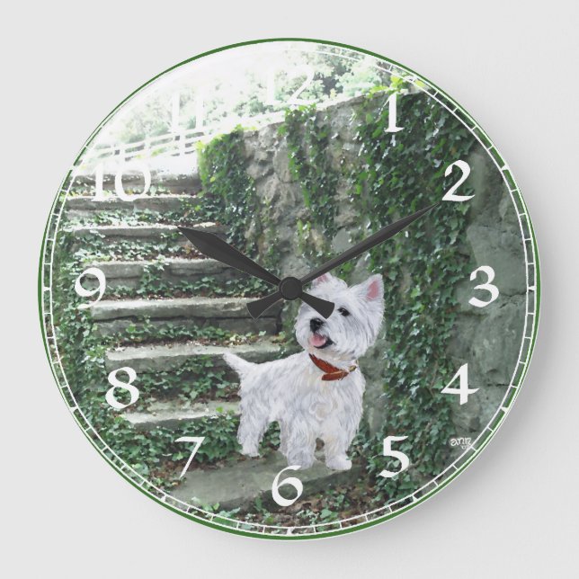 West Highland White Terrier Clock (Front)