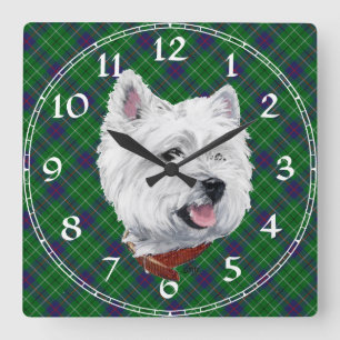 West Highland White Terrier Clock