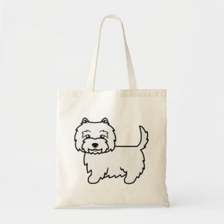 West Highland White Terrier Cute Cartoon Dog Tote Bag