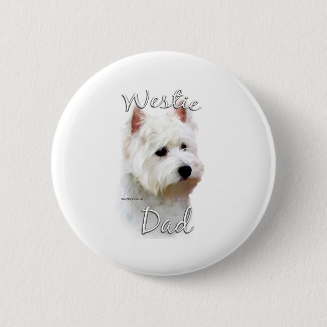 West Highland White Terrier Dad 2 Pinback Button (Front)