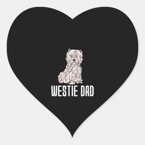 West Highland White Terrier Dad Heart Sticker