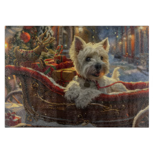 West Highland White Terrier Dog Christmas Festive Cutting Board