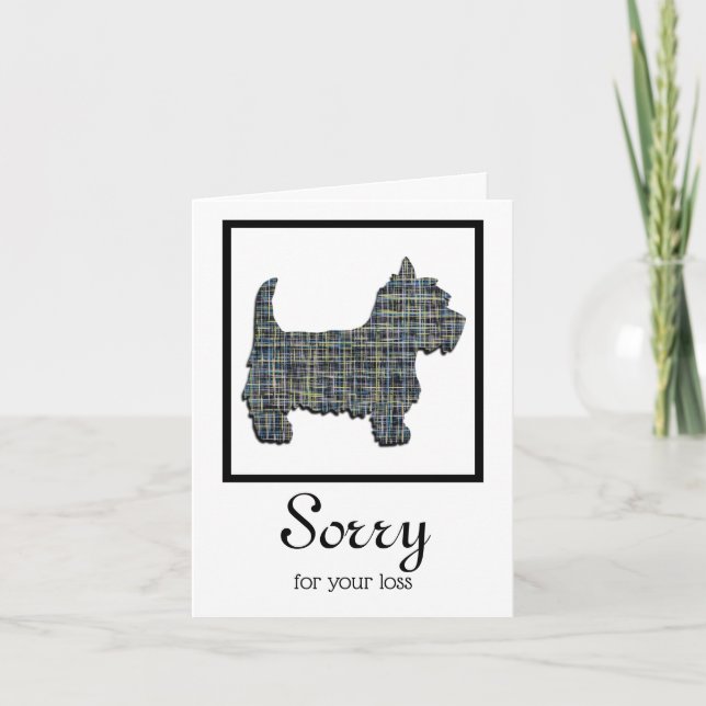 West Highland White Terrier Dog Pet Sympathy Card (Front)