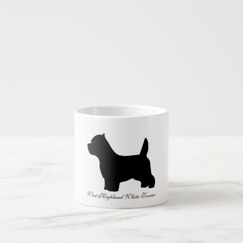 West Highland White Terrier dog westie silhouette Espresso Cup