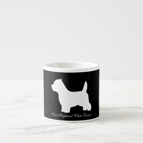 West Highland White Terrier dog westie silhouette Espresso Cup