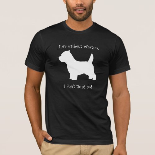 West Highland White Terrier dog westie silhouette T_Shirt