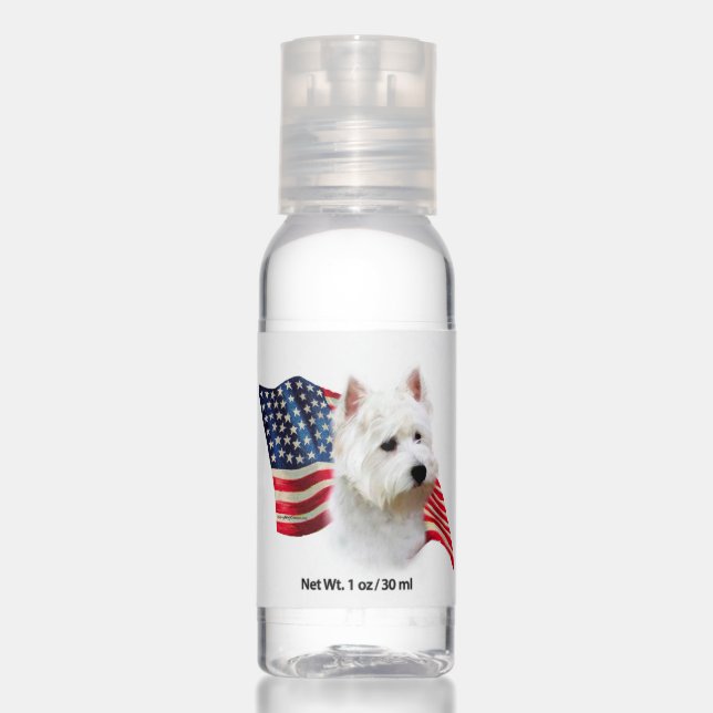 West Highland White Terrier Flag Hand Sanitizer (Front)