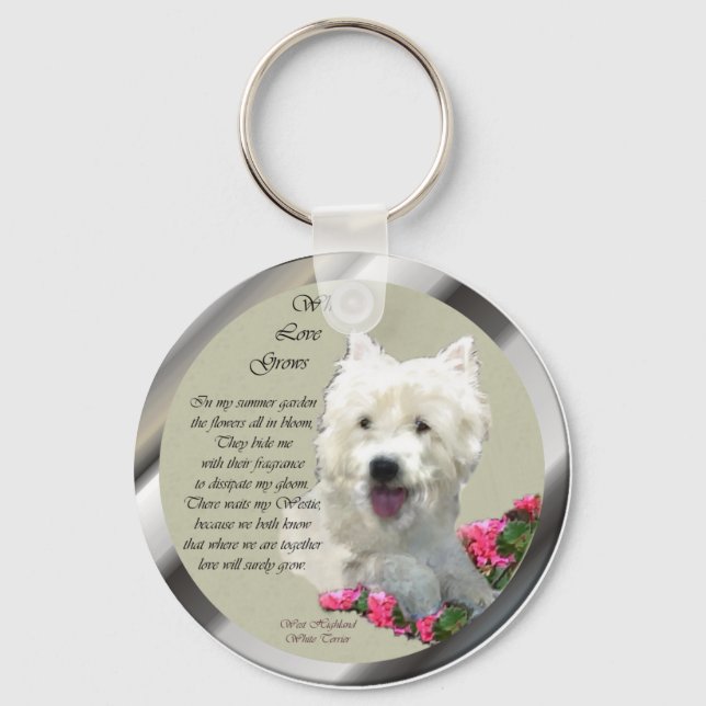 West Highland White Terrier Gifts Keychain (Front)