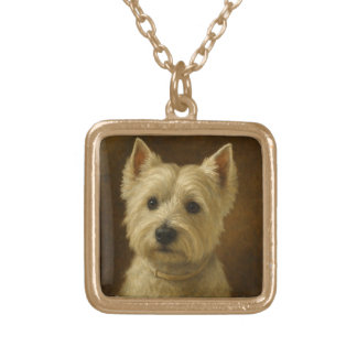 West Highland White Terrier Gold Plated Necklace