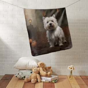 West Highland White Terrier Halloween Scary Baby Blanket